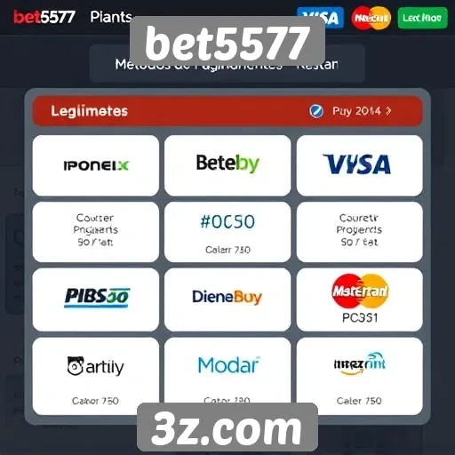 Métodos de pagamento disponíveis no bet5577